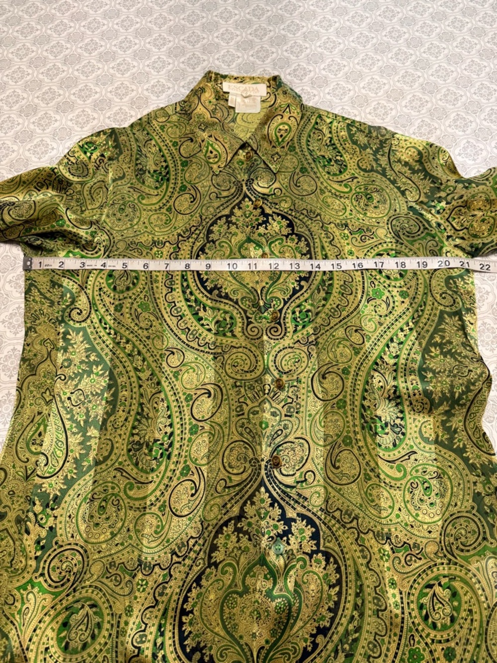 Escada By Margaretha Ley Vintage silk blouse Size 38 - Picture 14 of 15